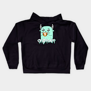 Crypto Art NFT Collector Bitcoin Monster Kids Hoodie